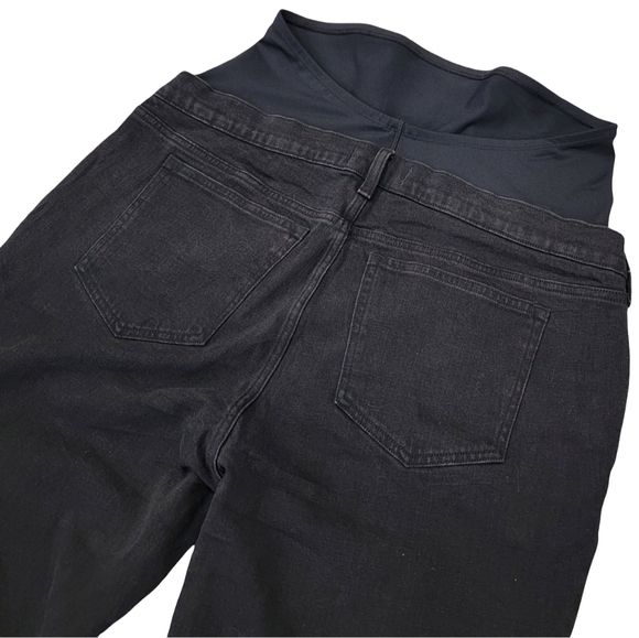 NWT Abercrombie & Fitch Maternity Ankle Straight Black Jeans Women’s 32 Short - Picture 9 of 17